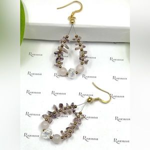 GEMSTONES Natural Amethyst, Rose Quartz beads 6mm, Beautiful crystal beads 8mm